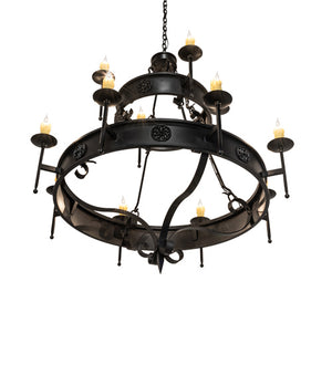 Meyda Tiffany - 232109 - 12 Light Chandelier - Lorenzo - Oxidized Steel