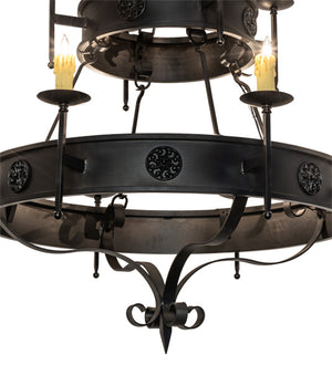 Meyda Tiffany - 232109 - 12 Light Chandelier - Lorenzo - Oxidized Steel