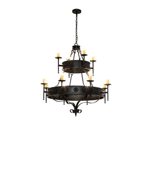 Meyda Tiffany - 232109 - 12 Light Chandelier - Lorenzo - Oxidized Steel