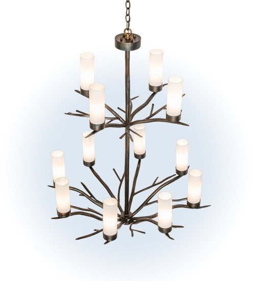 Meyda Tiffany - 238365 - LED Chandelier - Winter Solstice - Dark Burnished Antique Copper