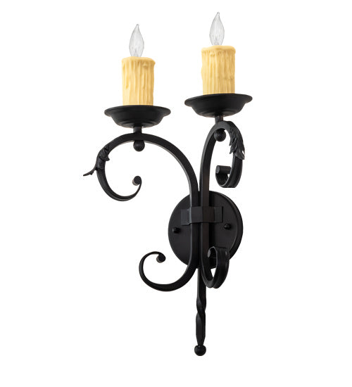 Meyda Tiffany - 242072 - Two Light Wall Sconce - Andorra - Blackwash