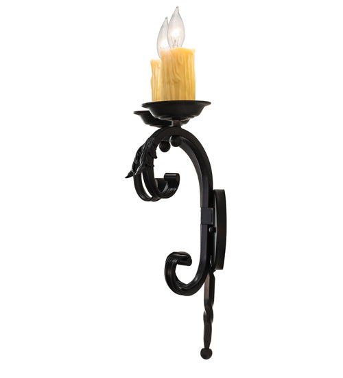 Meyda Tiffany - 242072 - Two Light Wall Sconce - Andorra - Blackwash