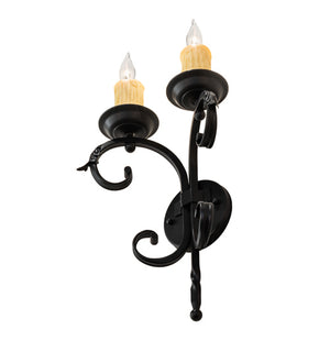 Meyda Tiffany - 242072 - Two Light Wall Sconce - Andorra - Blackwash