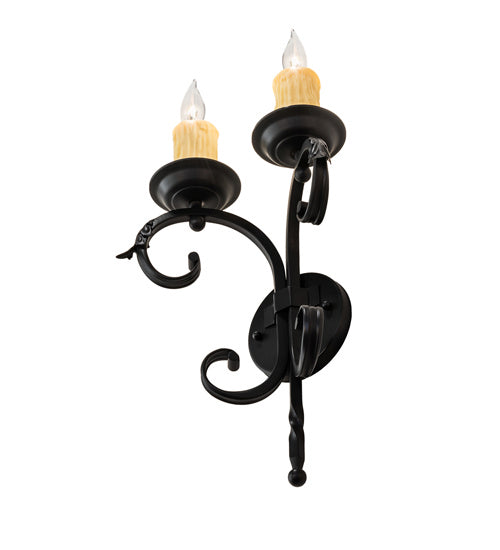 Meyda Tiffany - 242072 - Two Light Wall Sconce - Andorra - Blackwash