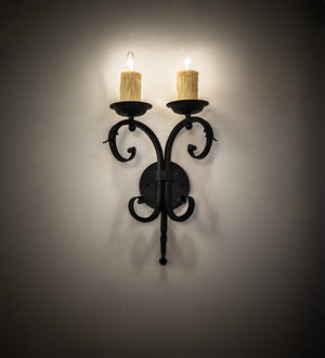 Meyda Tiffany - 242072 - Two Light Wall Sconce - Andorra - Blackwash