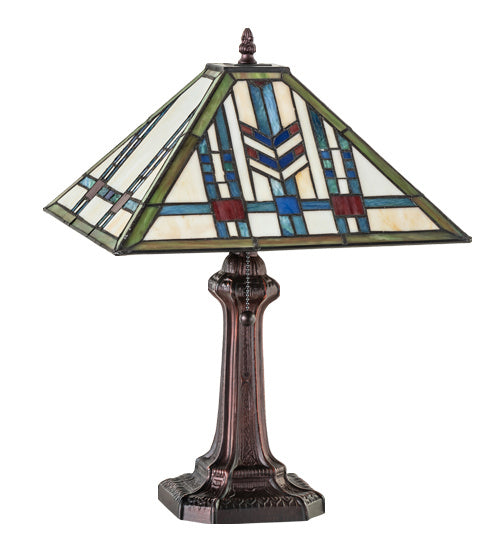 Meyda Tiffany - 244281 - One Light Table Lamp - Prairie Wheat - Mahogany Bronze