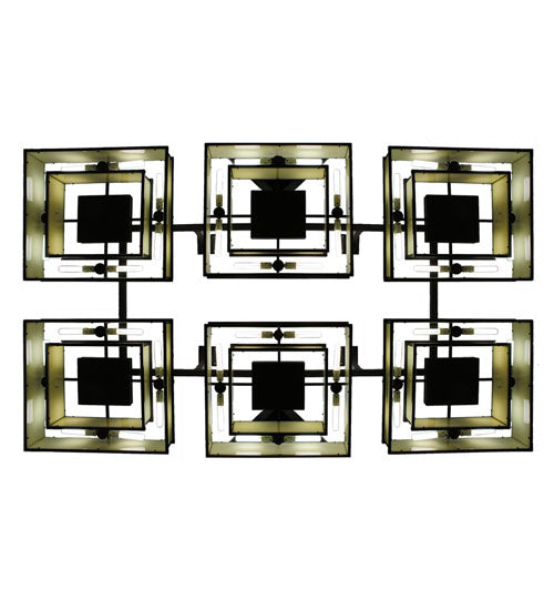 Meyda Tiffany - 244305 - 48 Light Semi-Flushmount - Piazza - Timeless Bronze