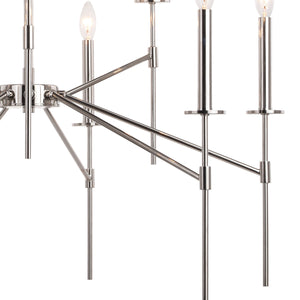 Vaxcel - H0260 - Nine Light Chandelier - Kedzie - Polished Nickel