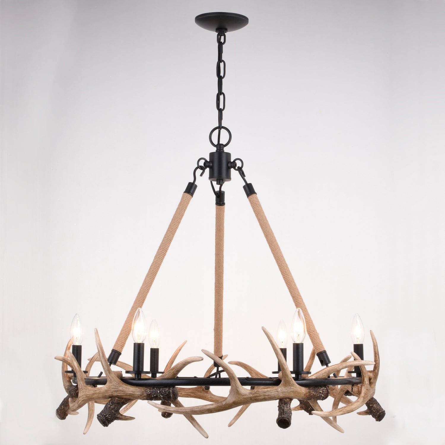 Vaxcel - H0261 - Six Light Chandelier - Breckenridge - Aged Iron