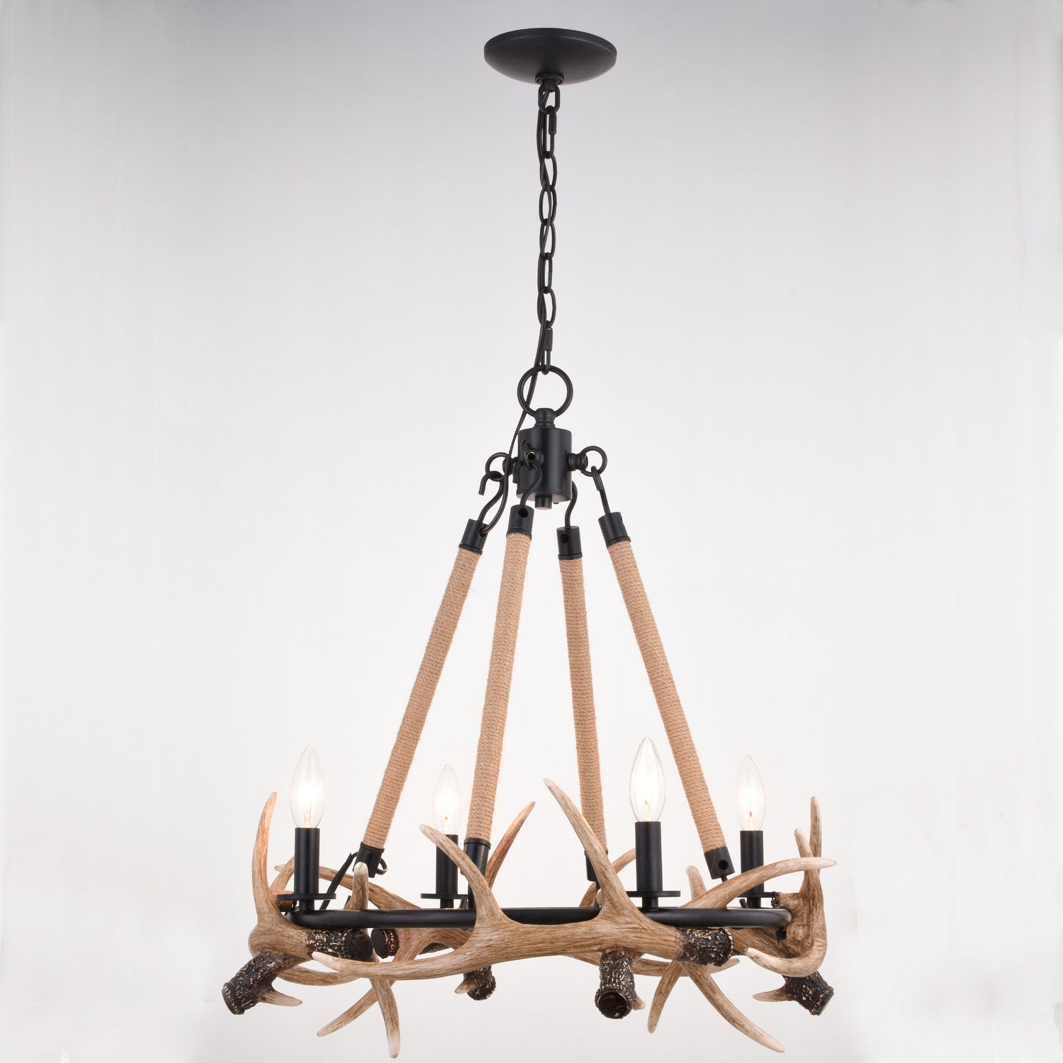 Vaxcel - H0262 - Four Light Chandelier - Breckenridge - Aged Iron