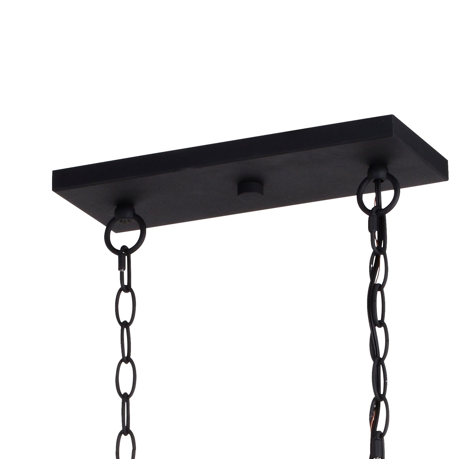 Vaxcel - H0263 - Five Light Linear Chandelier - Montclare - Textured Black and White Ash