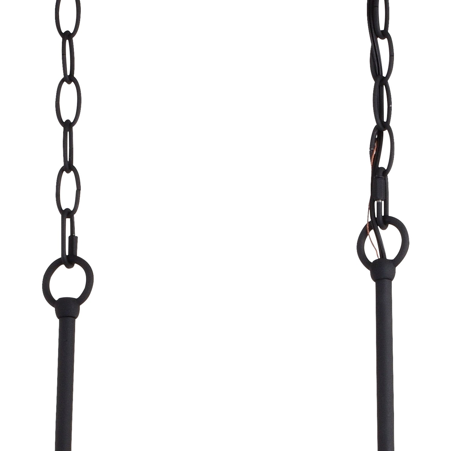 Vaxcel - H0263 - Five Light Linear Chandelier - Montclare - Textured Black and White Ash