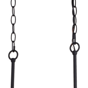 Vaxcel - H0263 - Five Light Linear Chandelier - Montclare - Textured Black and White Ash