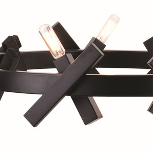 Vaxcel - H0264 - Five Light Chandelier - Wells - Matte Black
