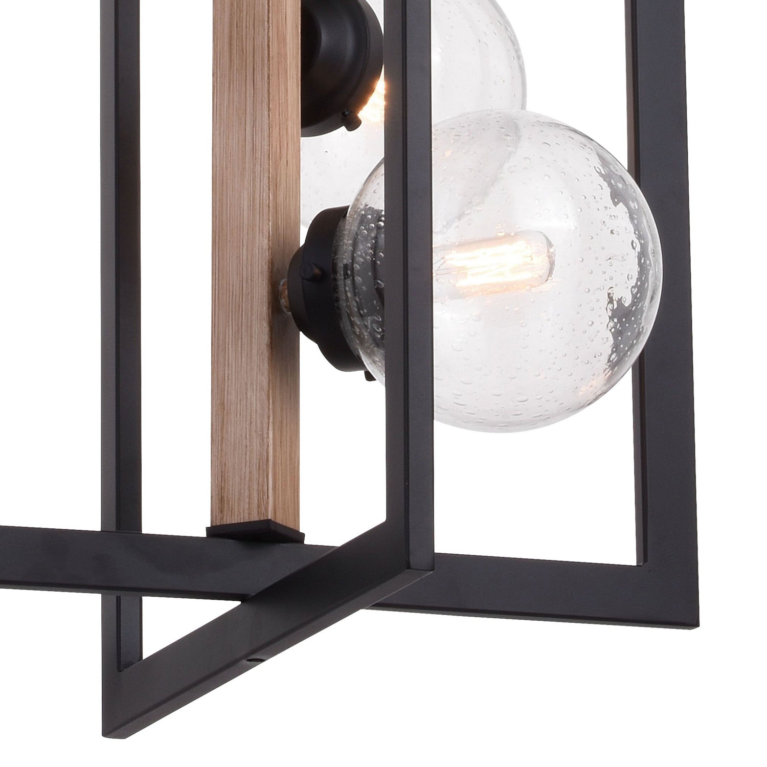 Vaxcel - P0339 - Four Light Pendant - Bridgeview - Oil Rubbed Bronze and Light Walnut