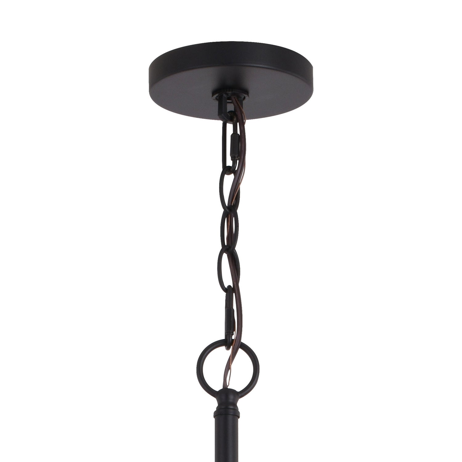 Vaxcel - P0341 - Six Light Pendant - Estelle - Natural Brass and Matte Black