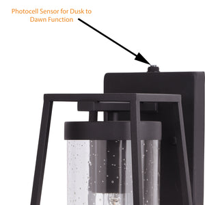 Vaxcel - T0585 - One Light Outdoor Wall Mount - Nash - Textured Black