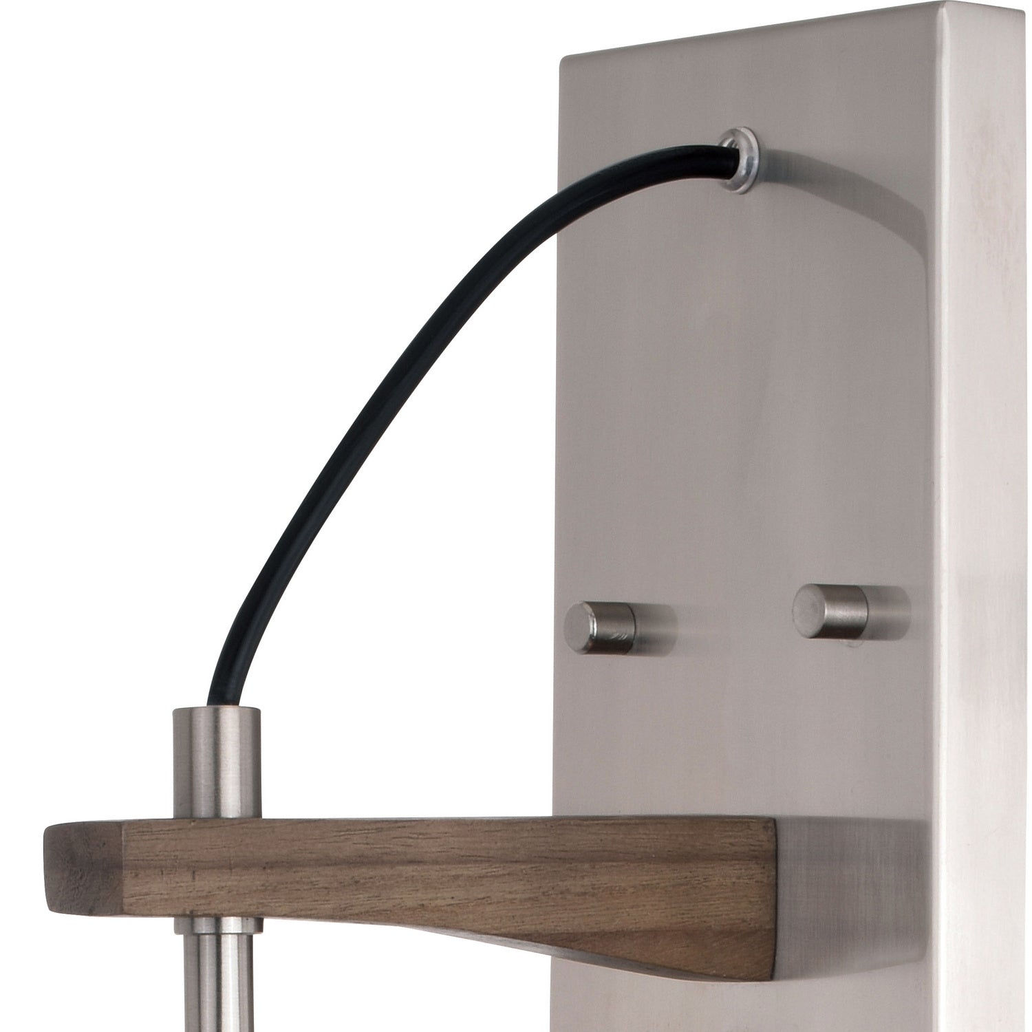 Vaxcel - W0373 - One Light Wall Sconce - Avondale - Satin Nickel and Dark Sycamore