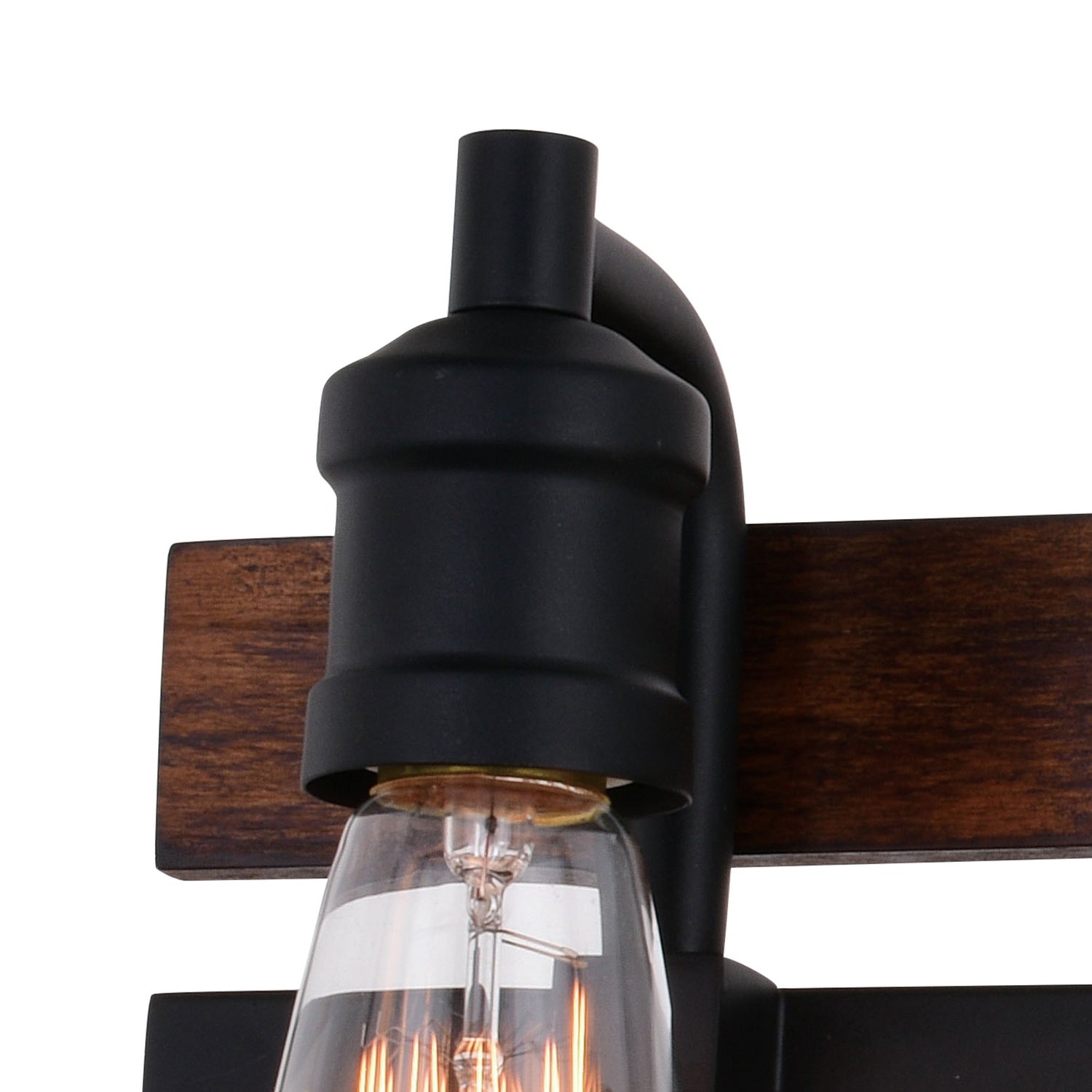 Vaxcel - W0380 - Three Light Vanity - Carrington - Matte Black and Deep Walnut