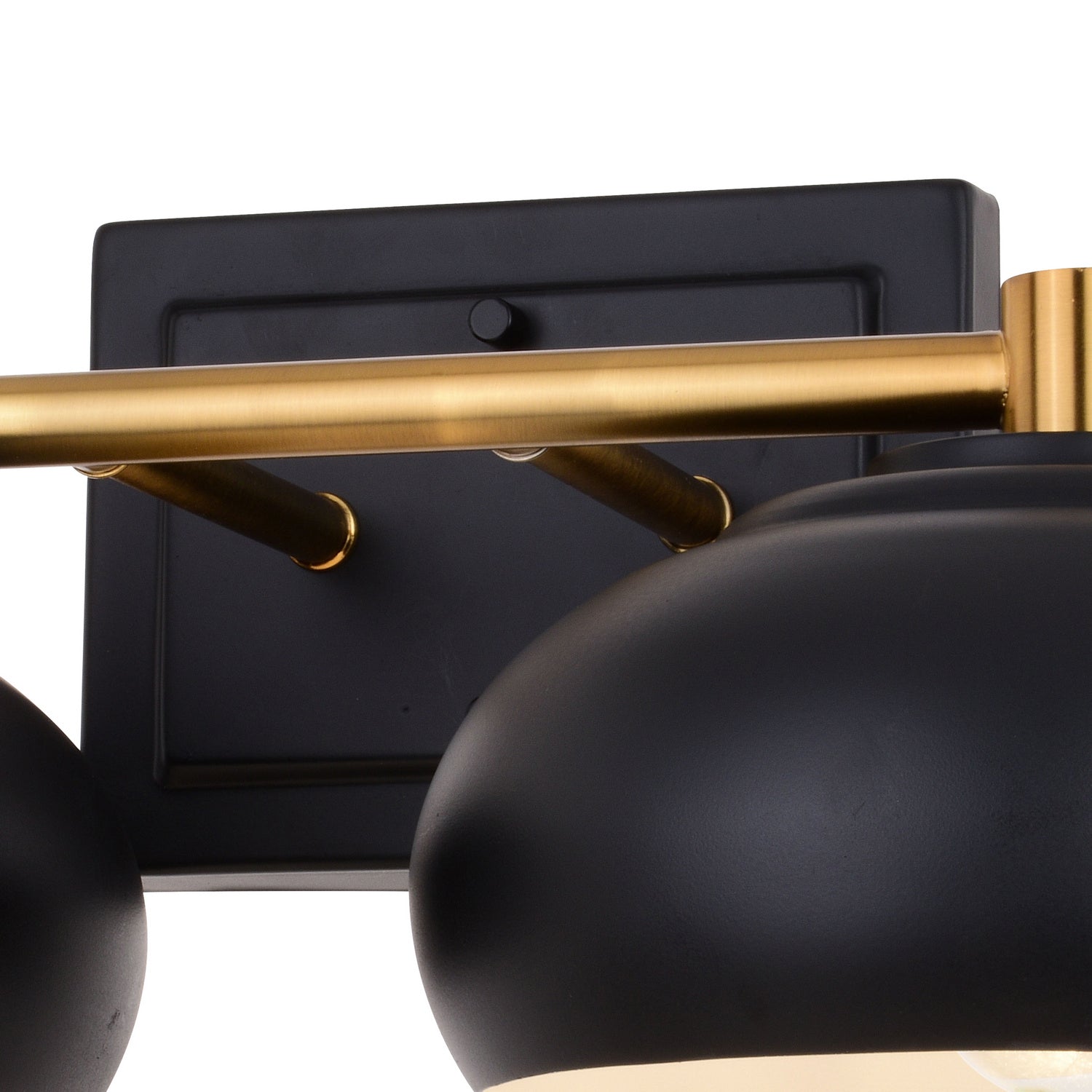 Vaxcel - W0383 - Two Light Vanity - Belmont - Matte Black and Satin Brass