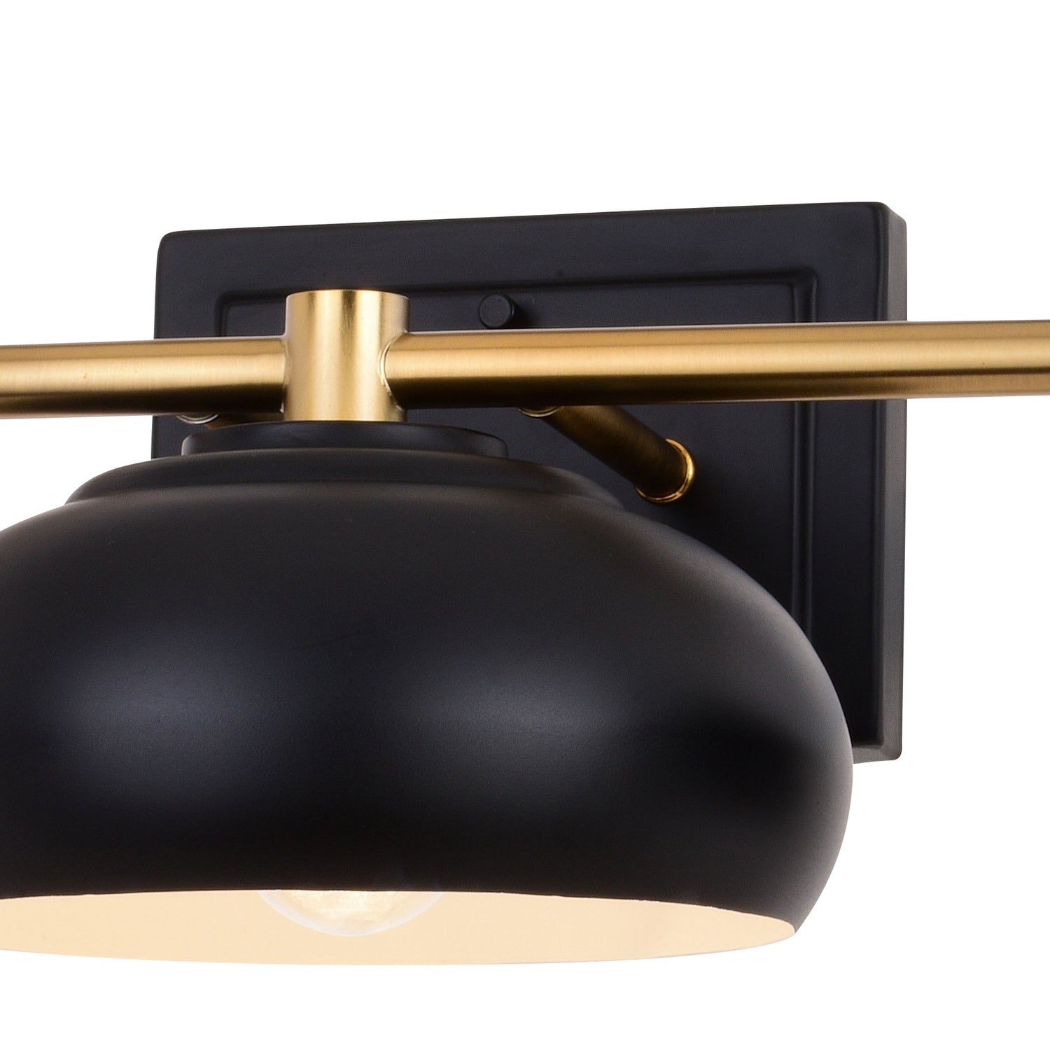 Vaxcel - W0385 - Three Light Vanity - Belmont - Matte Black and Satin Brass