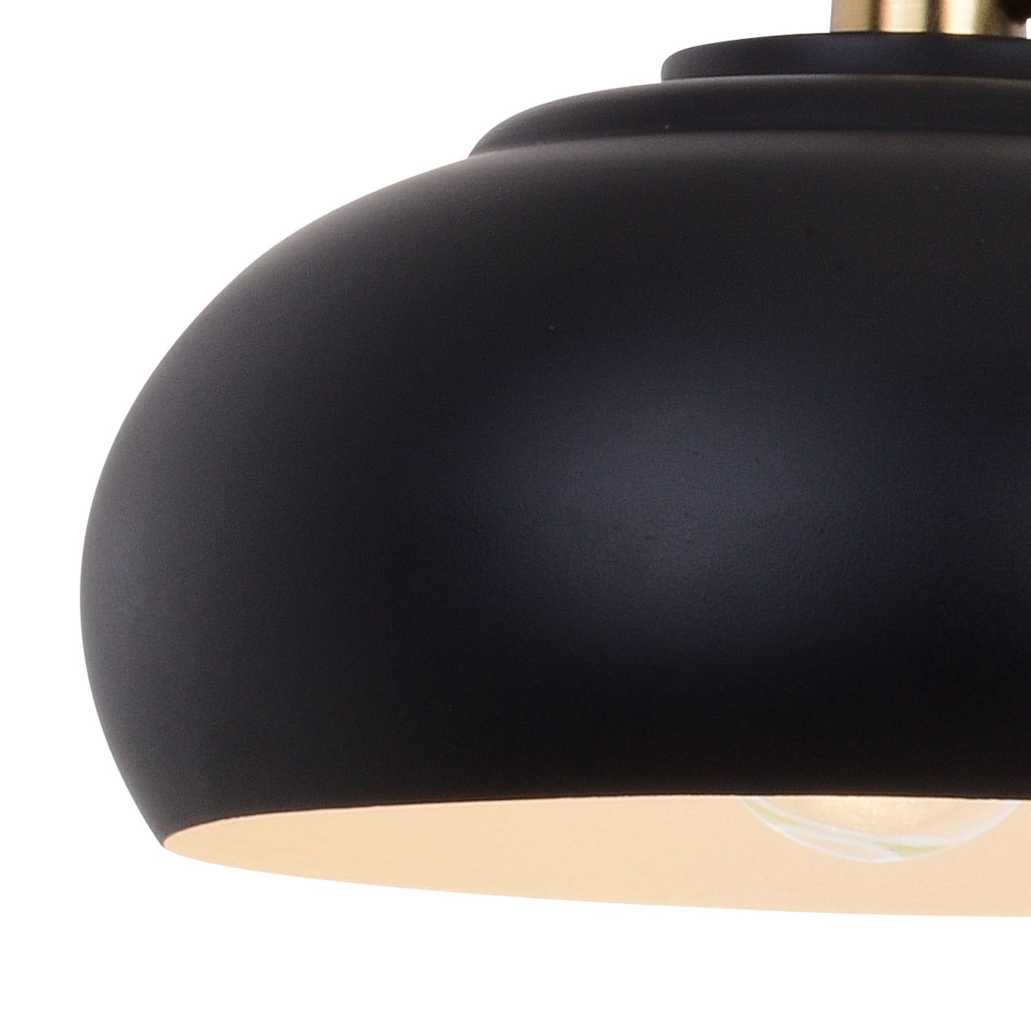 Vaxcel - W0385 - Three Light Vanity - Belmont - Matte Black and Satin Brass