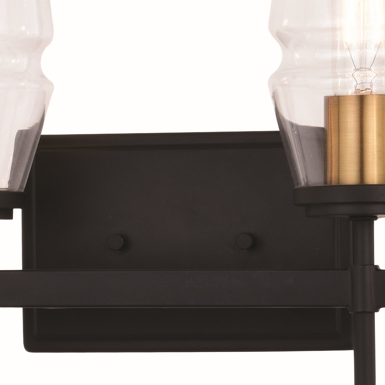 Vaxcel - W0394 - Four Light Vanity - Warren - Matte Black and Brushed Brass