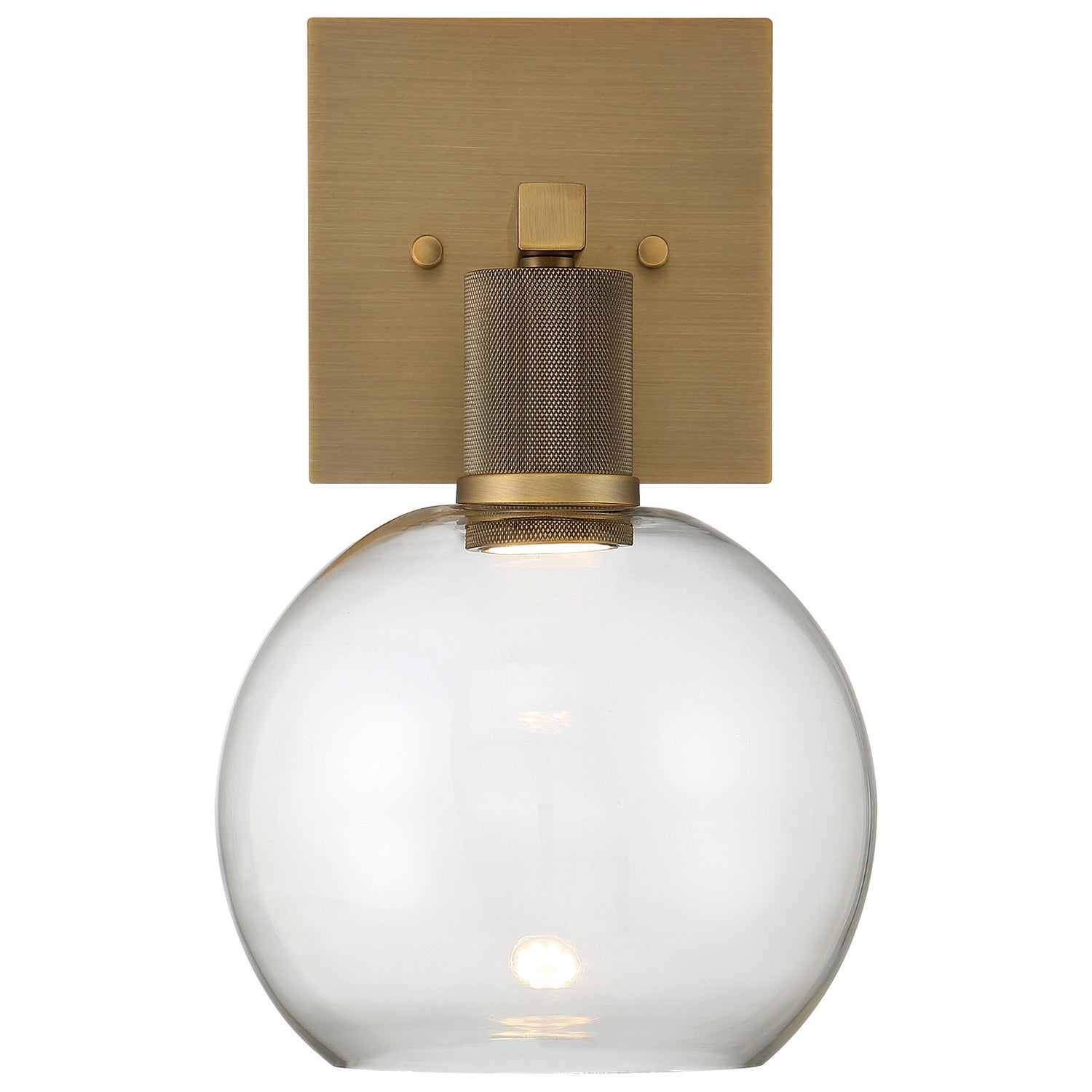 Access - 63145LEDD-ABB/CLR - LED Wall Sconce - Port Nine Burgundy - Antique Brushed Brass