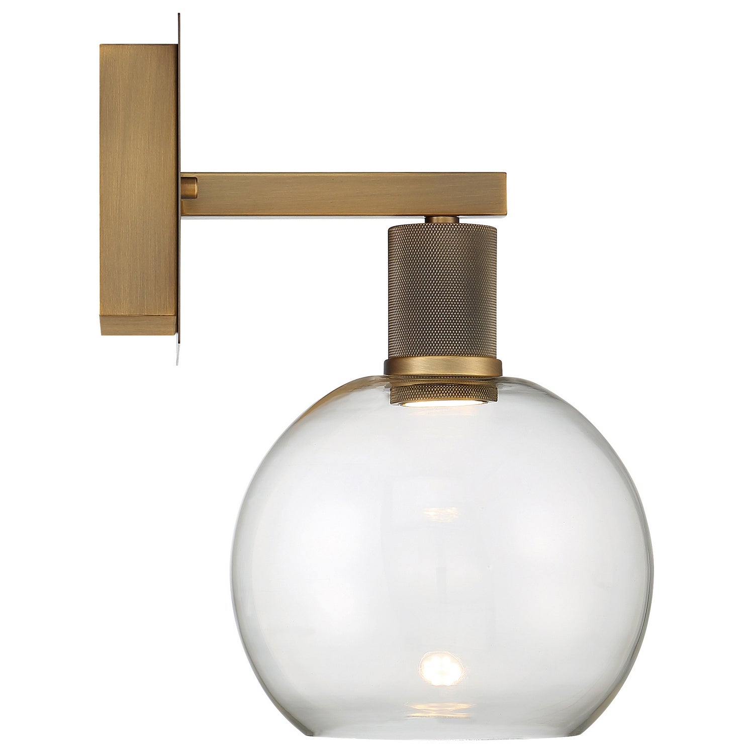 Access - 63145LEDD-ABB/CLR - LED Wall Sconce - Port Nine Burgundy - Antique Brushed Brass