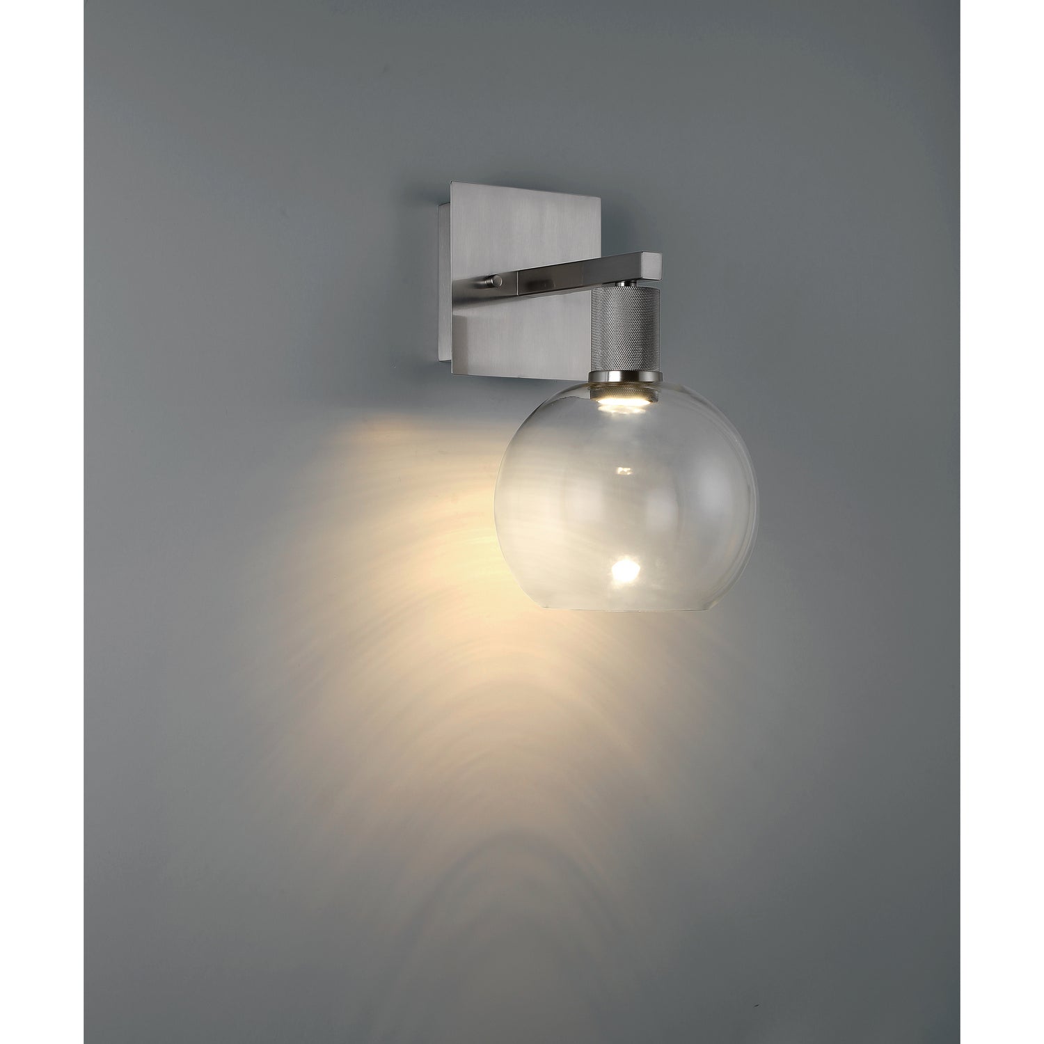 Access - 63145LEDD-BS/CLR - LED Wall Sconce - Port Nine Burgundy - Brushed Steel