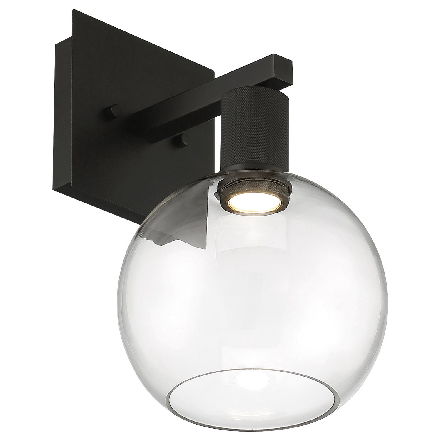 Access - 63145LEDD-MBL/CLR - LED Wall Sconce - Port Nine Burgundy - Matte Black