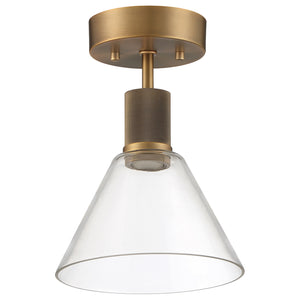 Access - 63146LEDD-ABB/CLR - LED Semi-Flush Mount - Port Nine Martini - Antique Brushed Brass