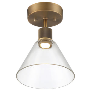 Access - 63146LEDD-ABB/CLR - LED Semi-Flush Mount - Port Nine Martini - Antique Brushed Brass