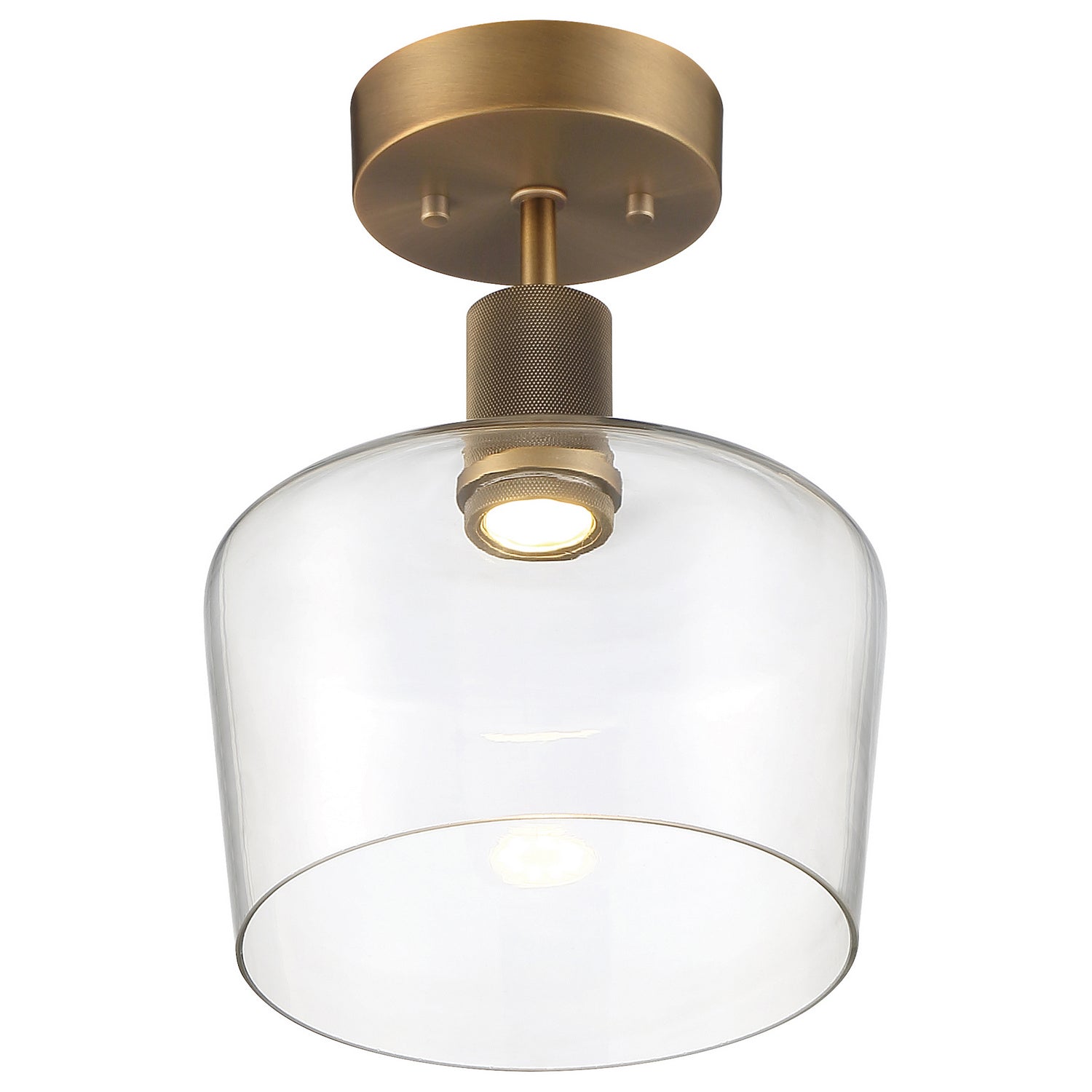 Access - 63147LEDD-ABB/CLR - LED Semi-Flush Mount - Port Nine Chardonnay - Antique Brushed Brass