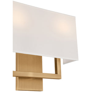 Access - 64062LEDDLP-ABB/WH - LED Wall Sconce - Mid Town - Antique Brushed Brass