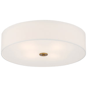 Access - 64064LEDDLP-ABB/WH - LED Flush Mount - Mid Town - Antique Brushed Brass