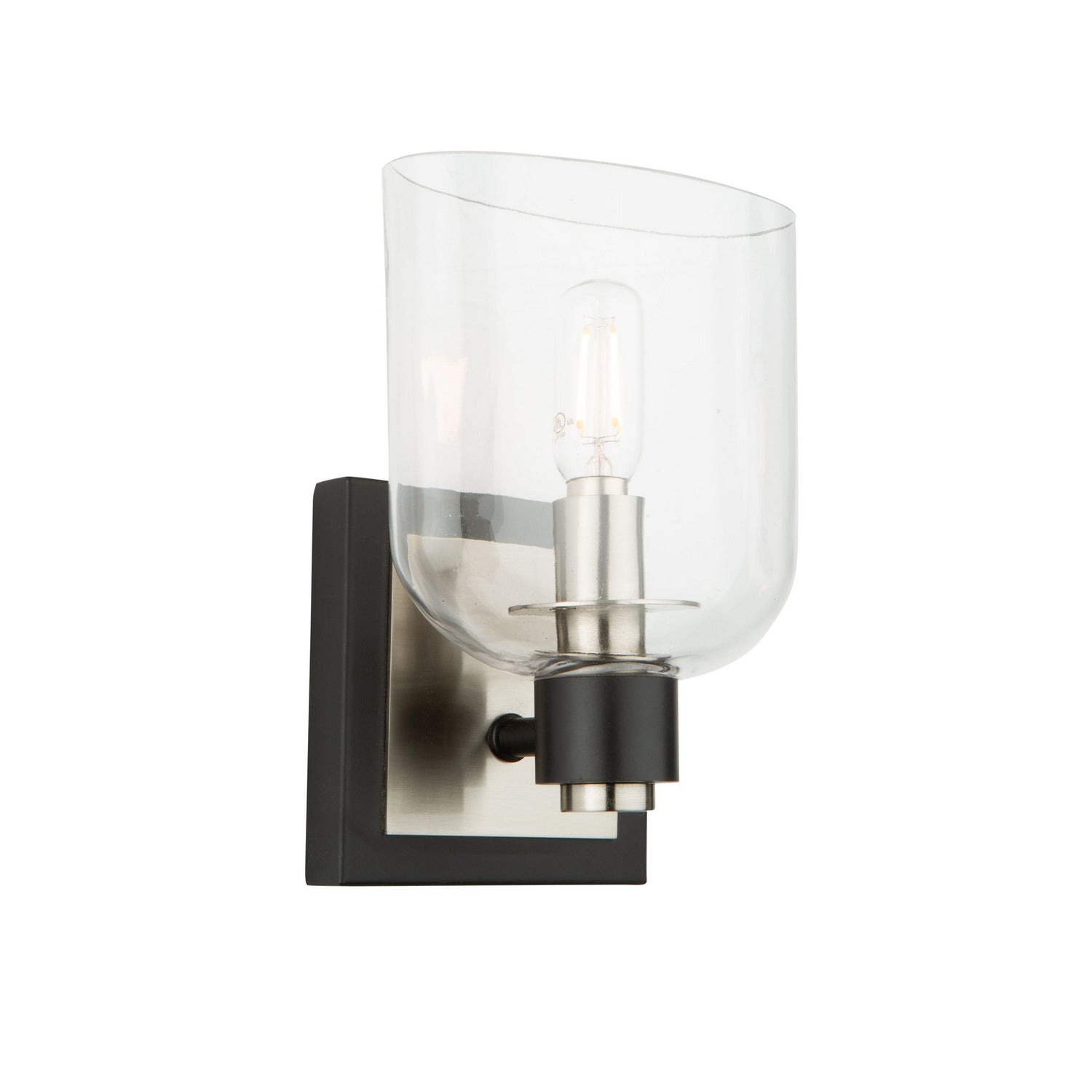 Artcraft - AC11691NB - One Light Vanity - Lyndon - Black and Brushed Nickel