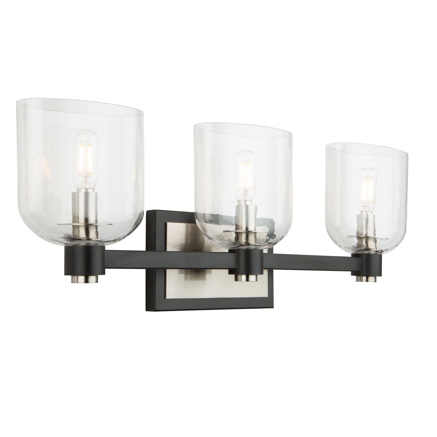 Artcraft - AC11693NB - Three Light Vanity - Lyndon - Black and Brushed Nickel