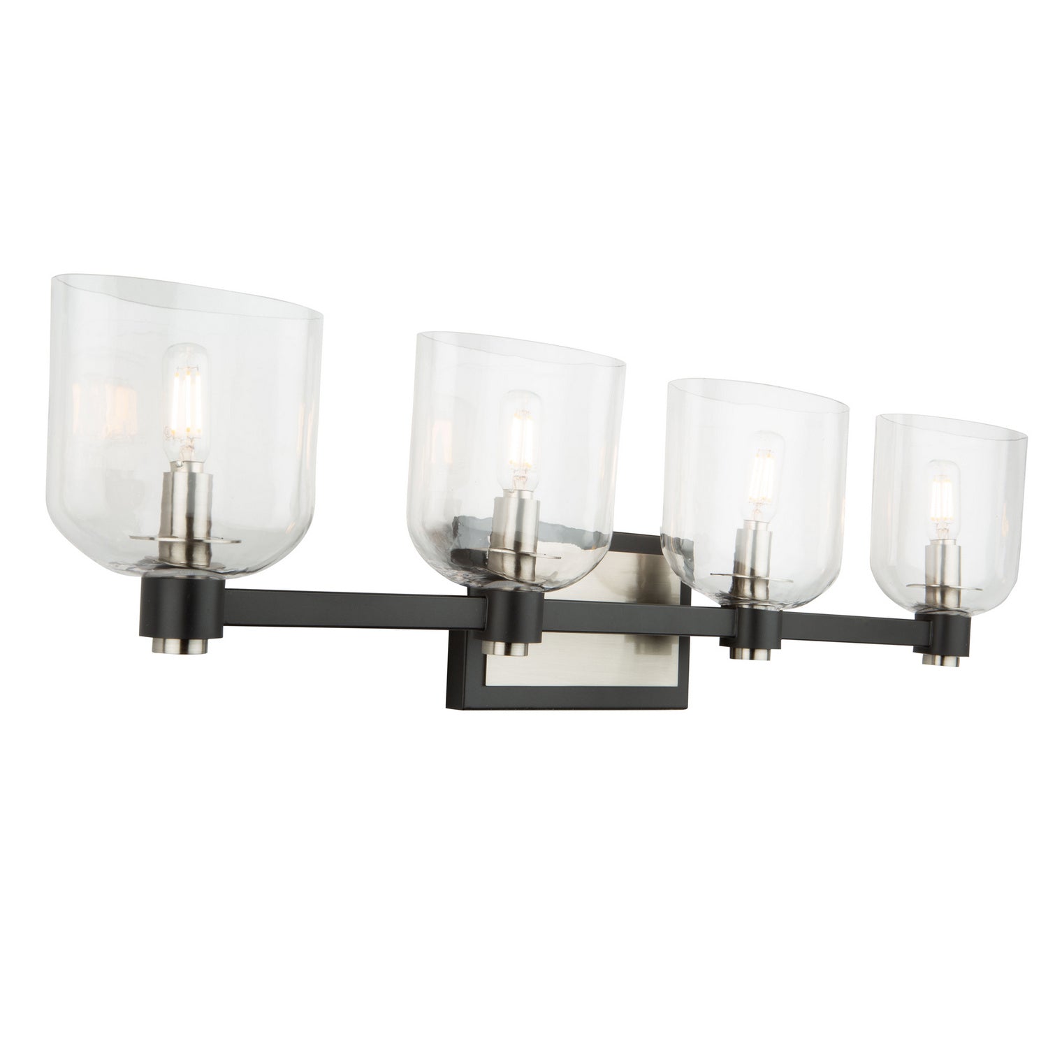 Artcraft - AC11694NB - Four Light Vanity - Lyndon - Black and Brushed Nickel