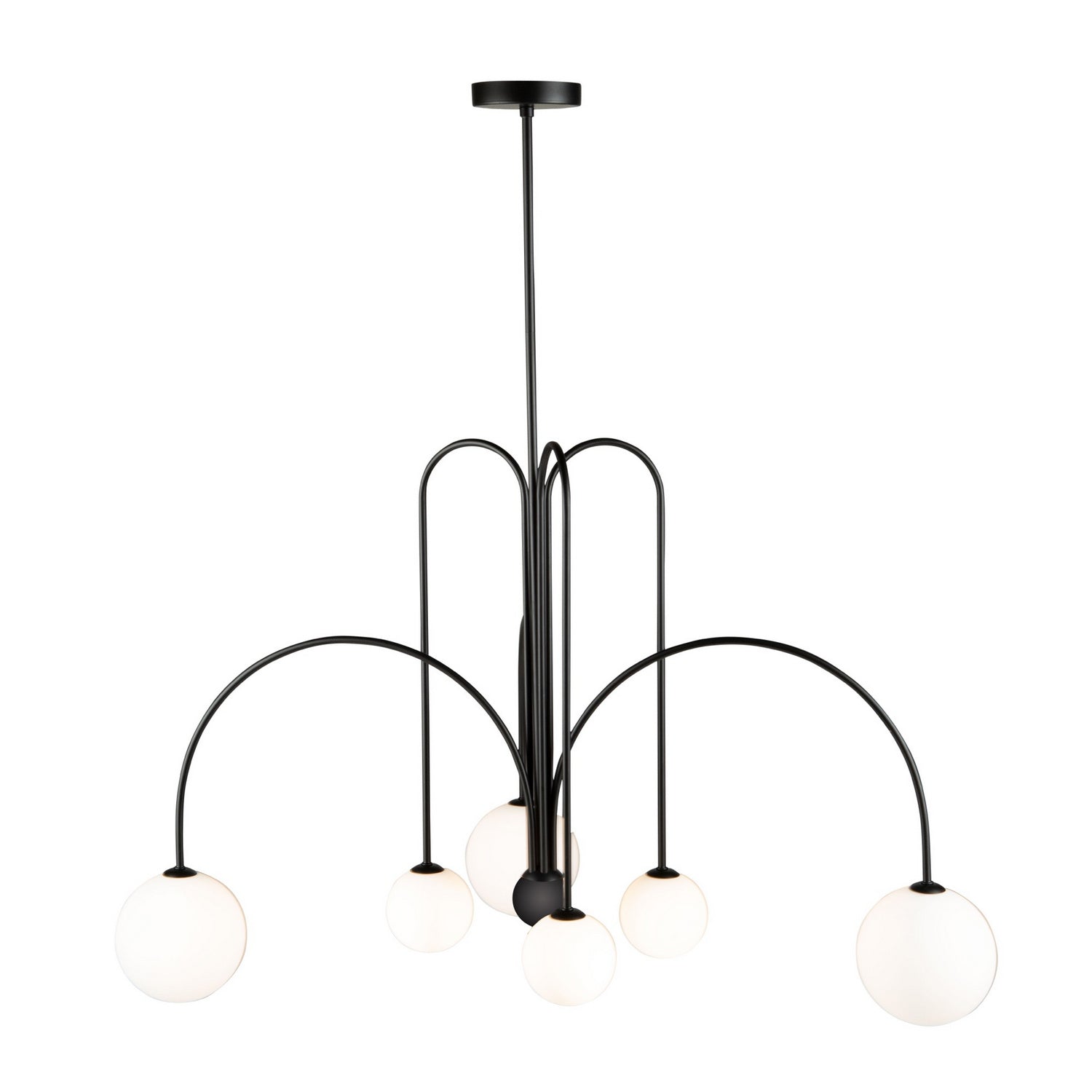 Artcraft - AC6656BK - LED Chandelier - Comet - Semi Matte Black