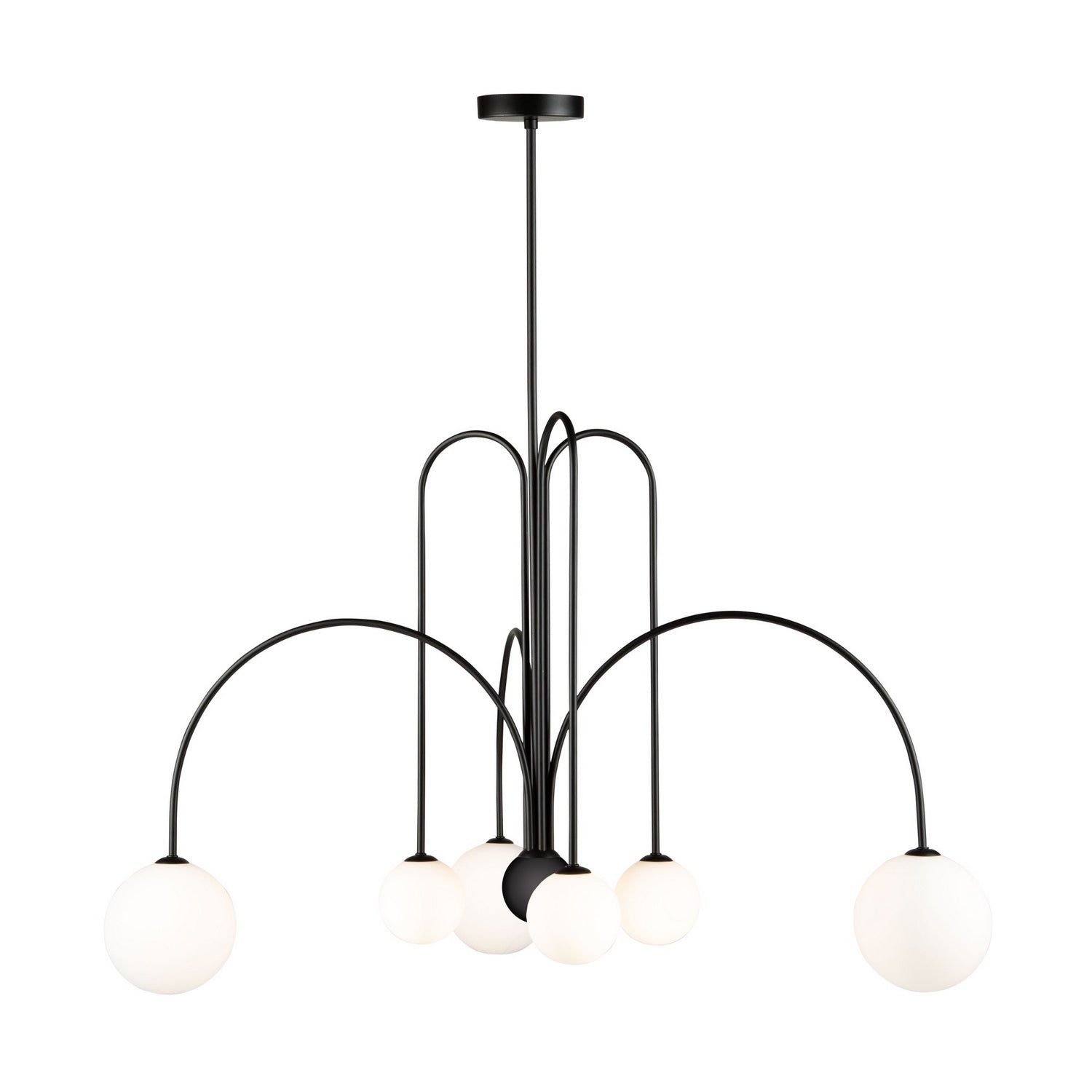 Artcraft - AC6656BK - LED Chandelier - Comet - Semi Matte Black