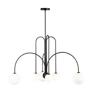 Artcraft - AC6656BK - LED Chandelier - Comet - Semi Matte Black