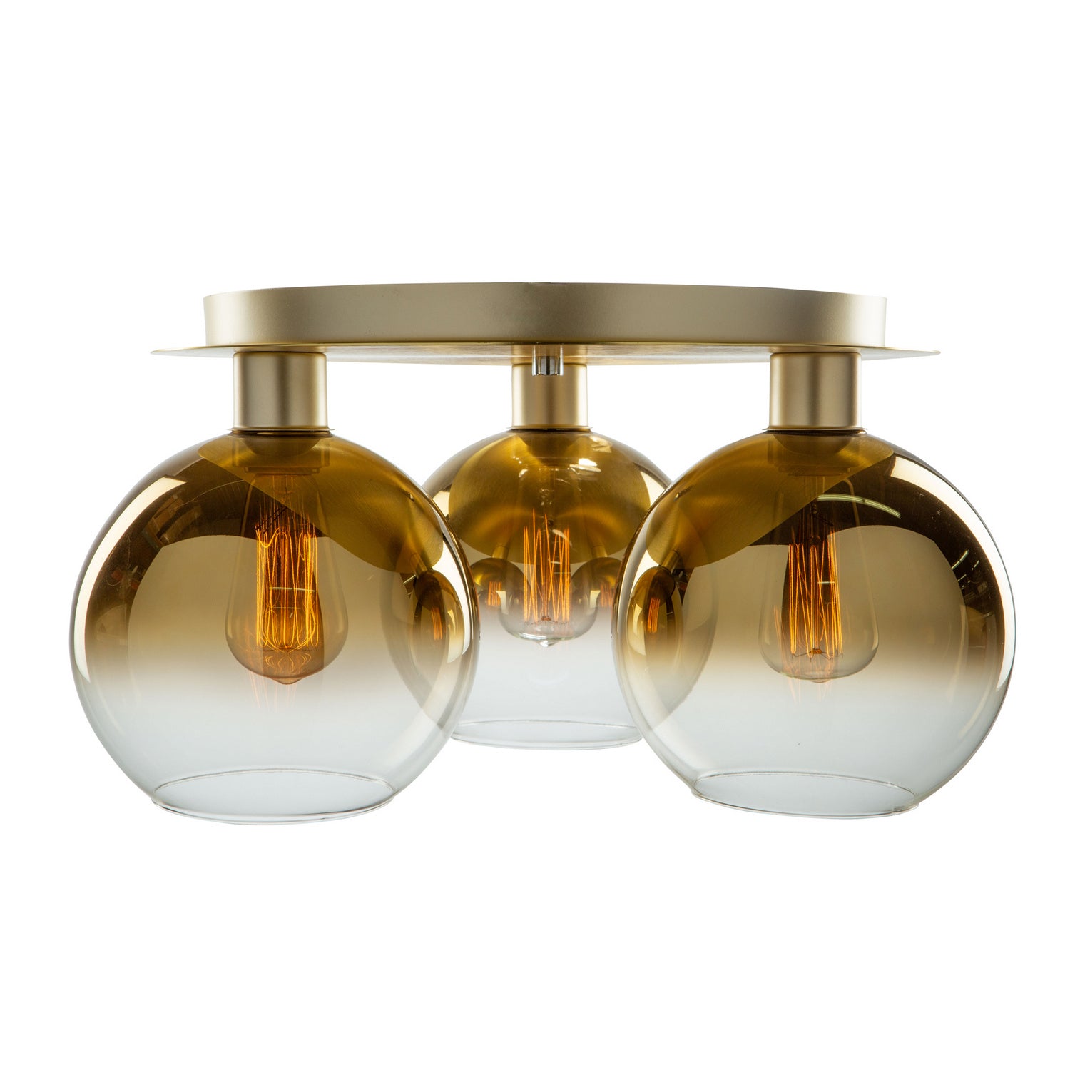 Artcraft - SC13282GD - Three Light Semi-Flush Mount - Morning Mist - Gold