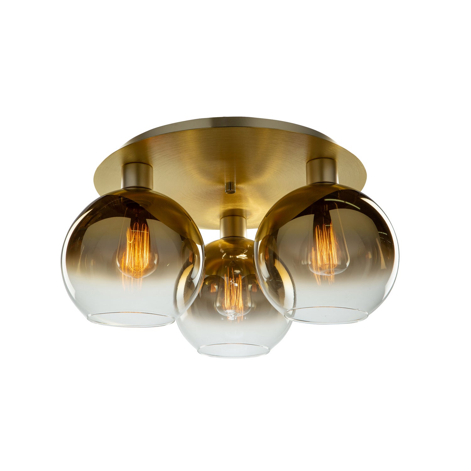 Artcraft - SC13282GD - Three Light Semi-Flush Mount - Morning Mist - Gold