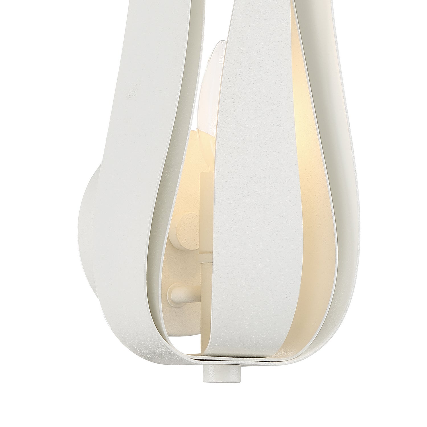 Crystorama - 511-MT - One Light Wall Sconce - Broche - Matte White