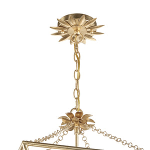 Crystorama - 514-GA - Three Light Mini Chandelier - Broche - Antique Gold