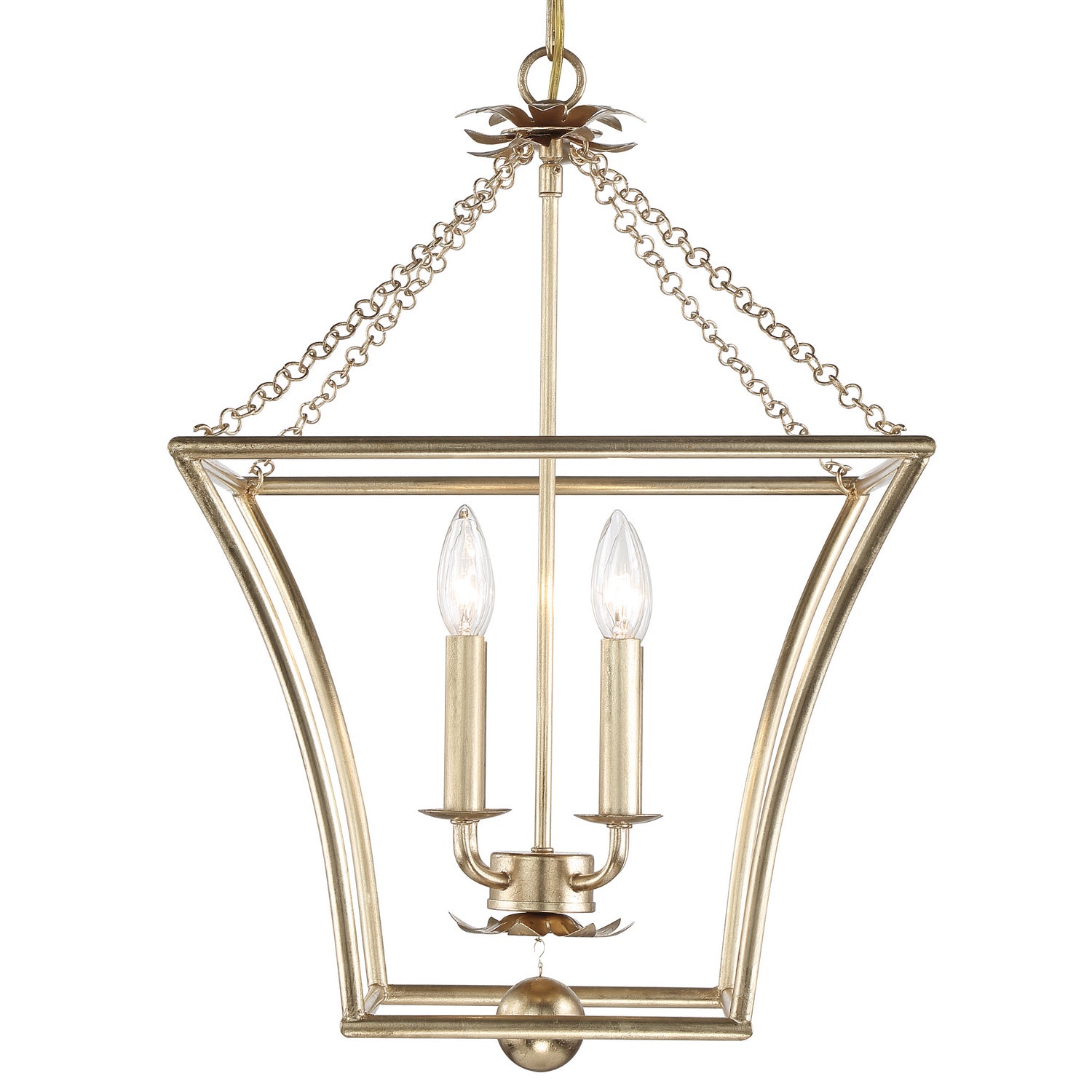 Crystorama - 516-GA - Four Light Mini Chandelier - Broche - Antique Gold