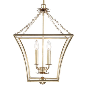 Crystorama - 516-GA - Four Light Mini Chandelier - Broche - Antique Gold