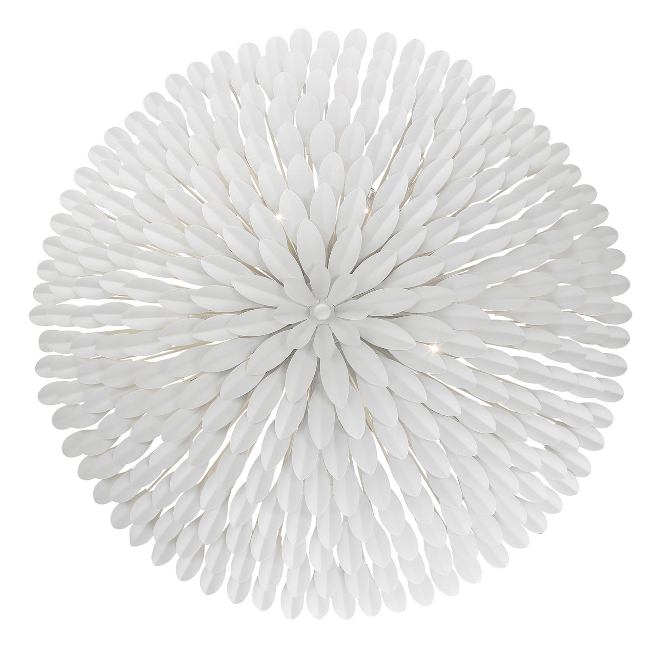 Crystorama - 519-MT - Eight Light Chandelier - Broche - Matte White