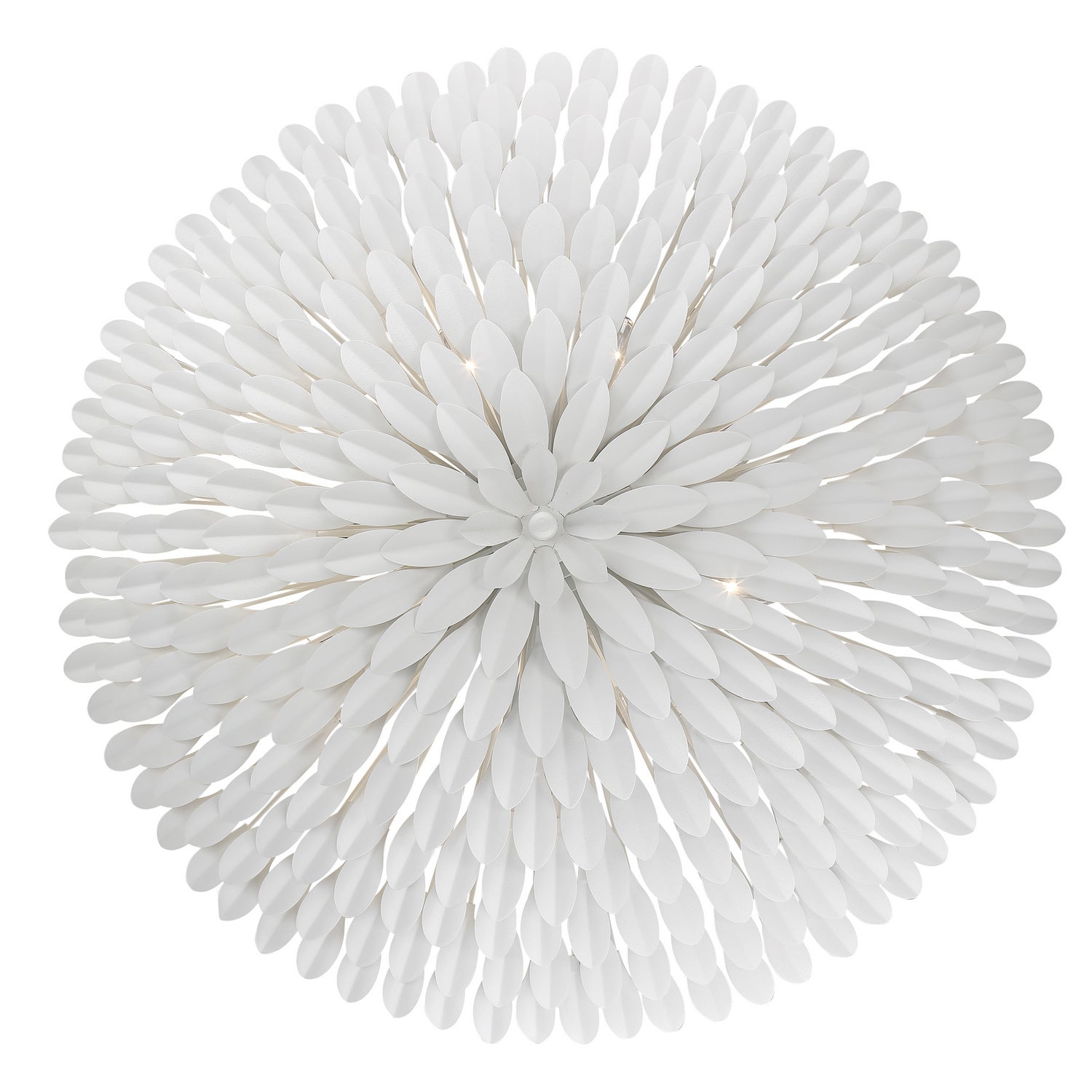 Crystorama - 519-MT - Eight Light Chandelier - Broche - Matte White